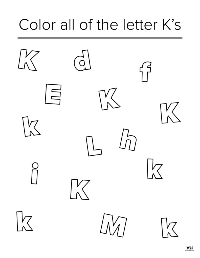 free printable letter k worksheets