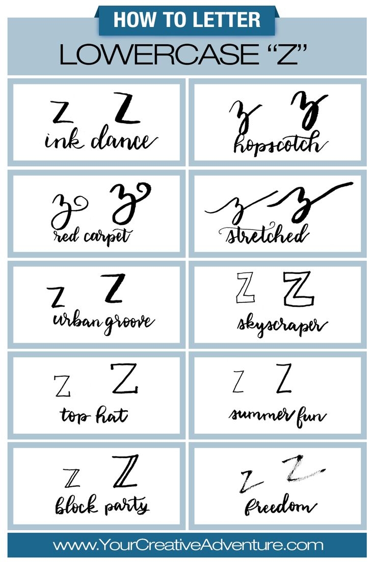 Letter Lowercase Z Brush Lettering Letter Lowercase Z Brush Lettering