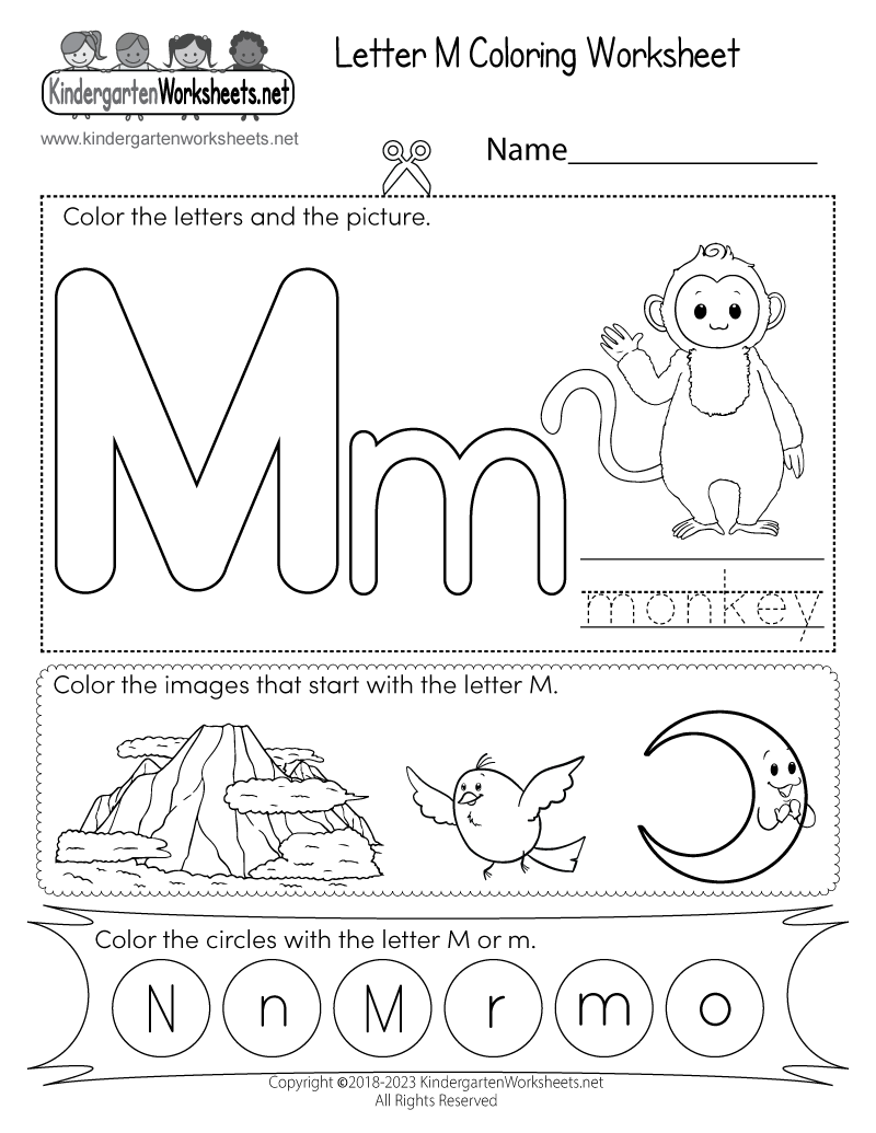 Free Printable Letter M Worksheets