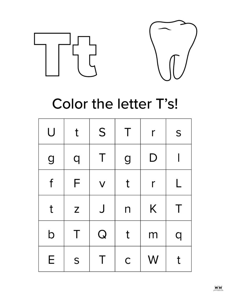 Letter T Worksheets 50 FREE Printables Printabulls Letter T Worksheets 50 FREE Printables Printabulls