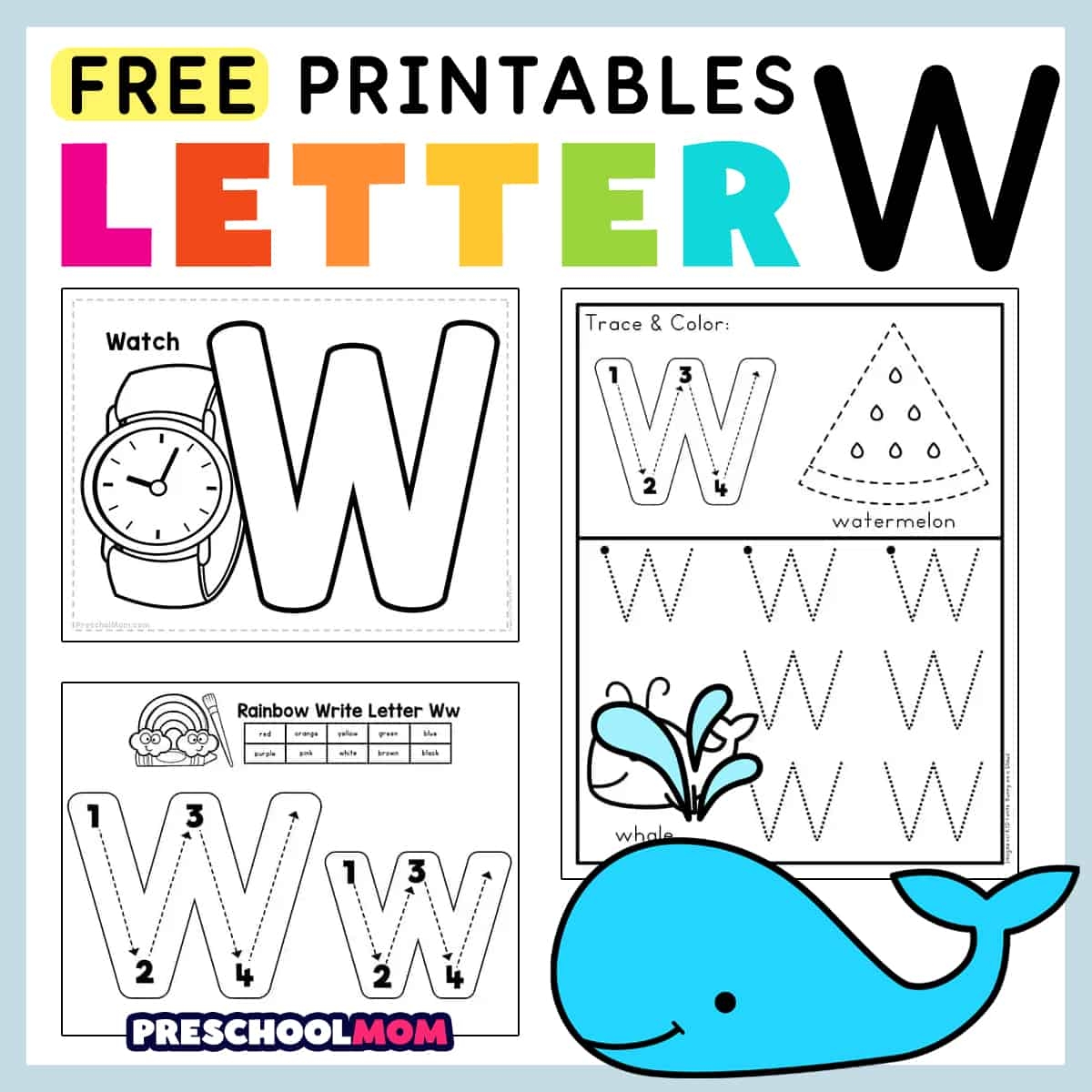 Letter W Preschool Printables Preschool Mom Letter W Preschool Printables Preschool Mom