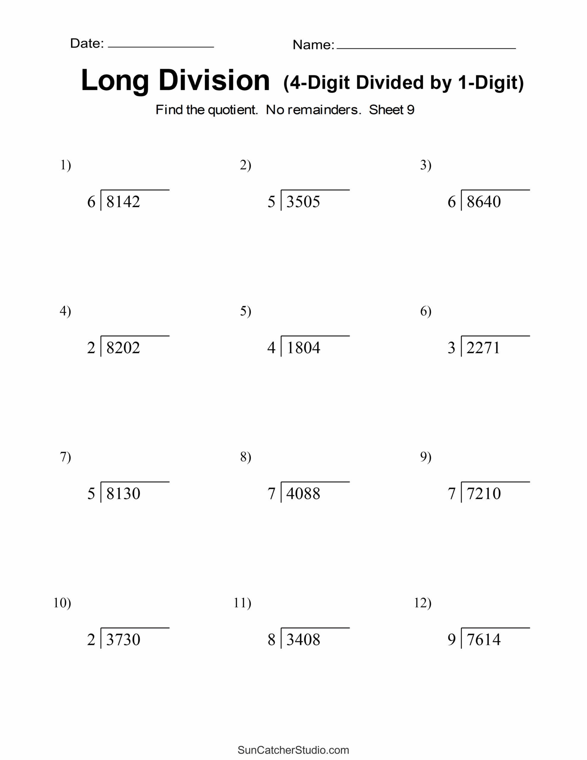 Long Division Worksheets Problems Free Printable Math Drills Free Printables Monograms Design Tools Patterns DIY Projects