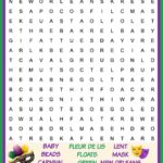 Mardi Gras Word Search With Answers Free Mardi Gras Printable
