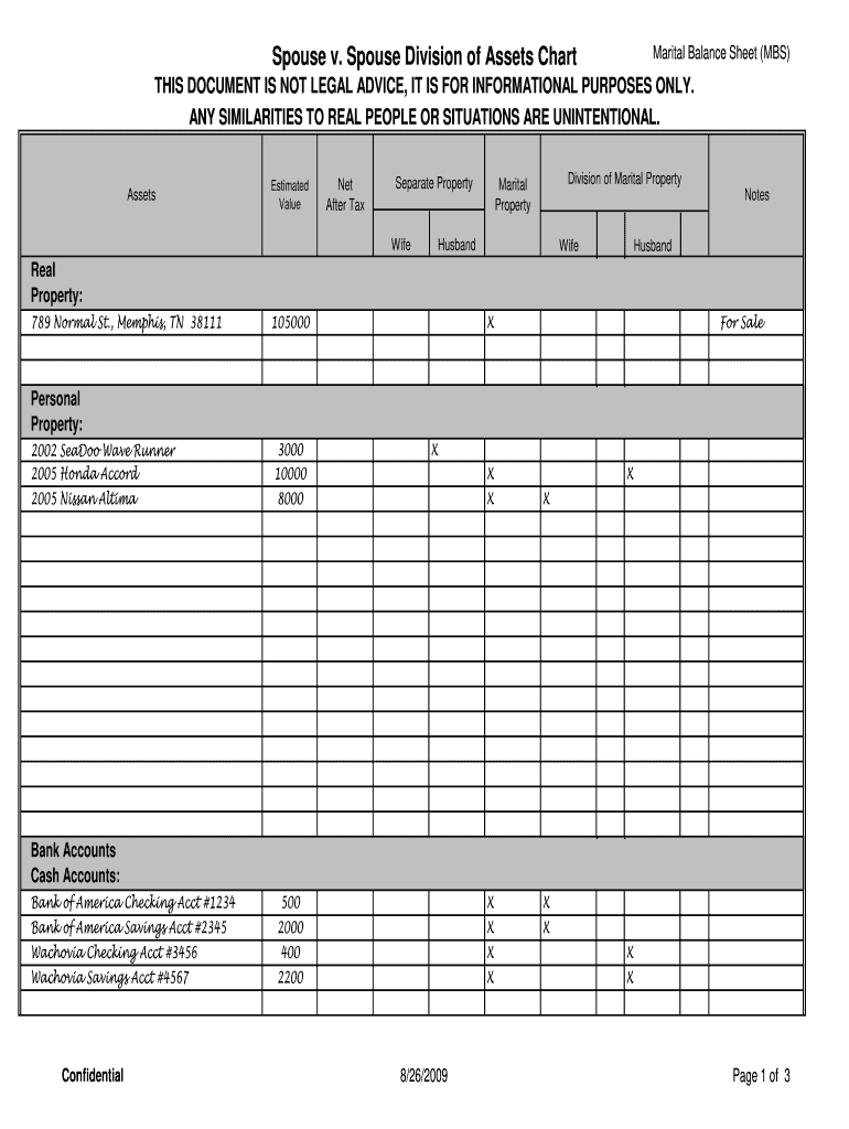 Marital Balance Sheet Template Fill Out Sign Online DocHub