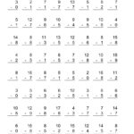 Math Mad Minute Worksheets