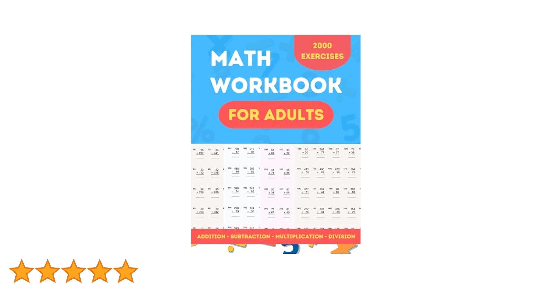 Math Workbook For Adults Addition Subtraction Multiplication And Division Everyday Practice Exercises With Answers Shapes Flowing Amazon de B cher