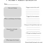Mental Health Check In Digital Printable For Therapists Counselors Mental Health Worksheet Etsy