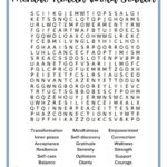 Mental Health Crossword Calming Crossword Puzzle Feel Good Puzzle Etsy