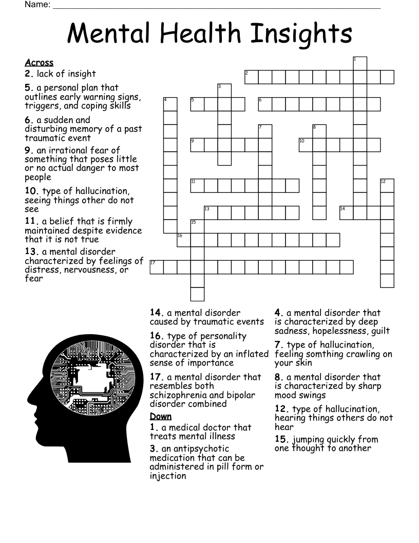 Mental Health Insights Crossword WordMint