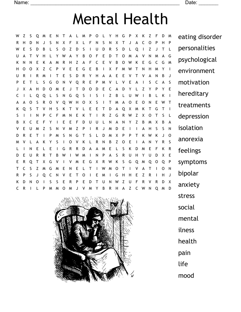 Mental Health Word Search
