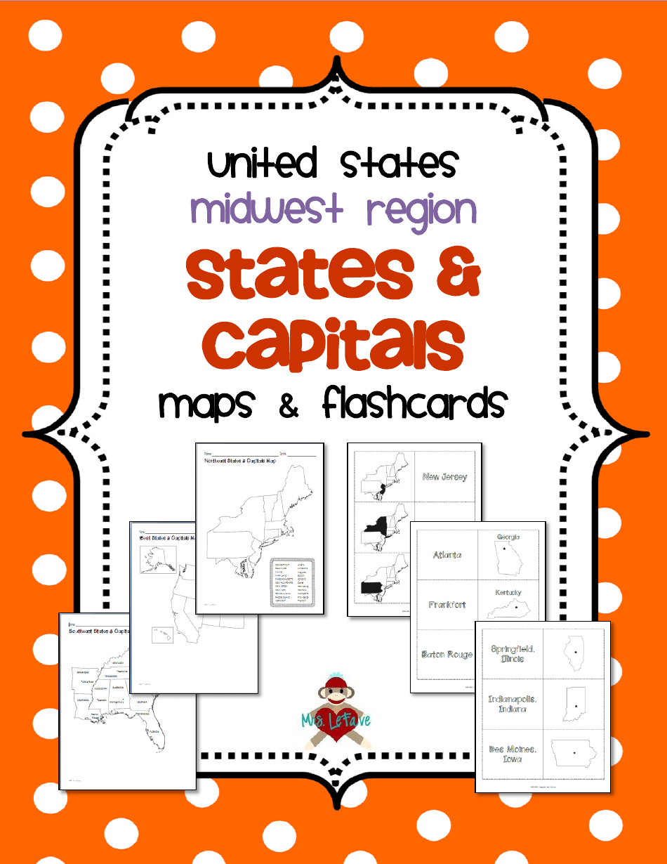 Midwest States Capitals Map Worksheet And Flashcards Download Printable PDF Templateroller Midwest States Capitals Map Worksheet And Flashcards Download Printable PDF Templateroller