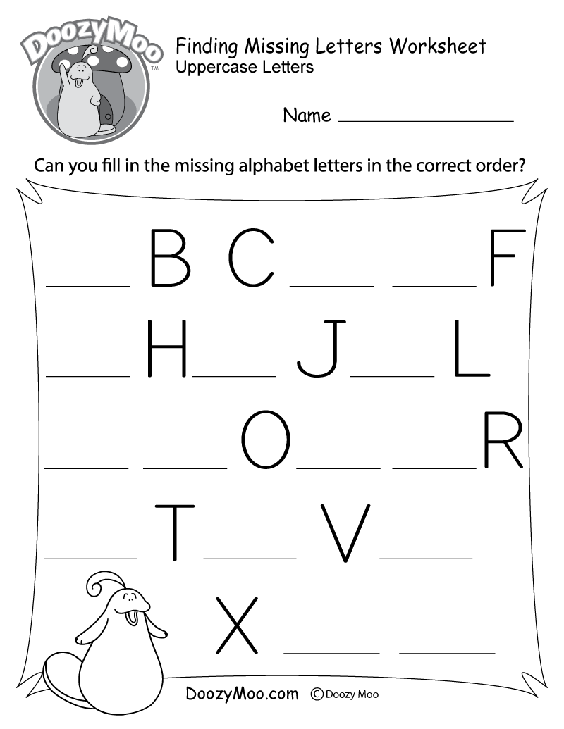 Free Printable Missing Alphabet Worksheets Pdf