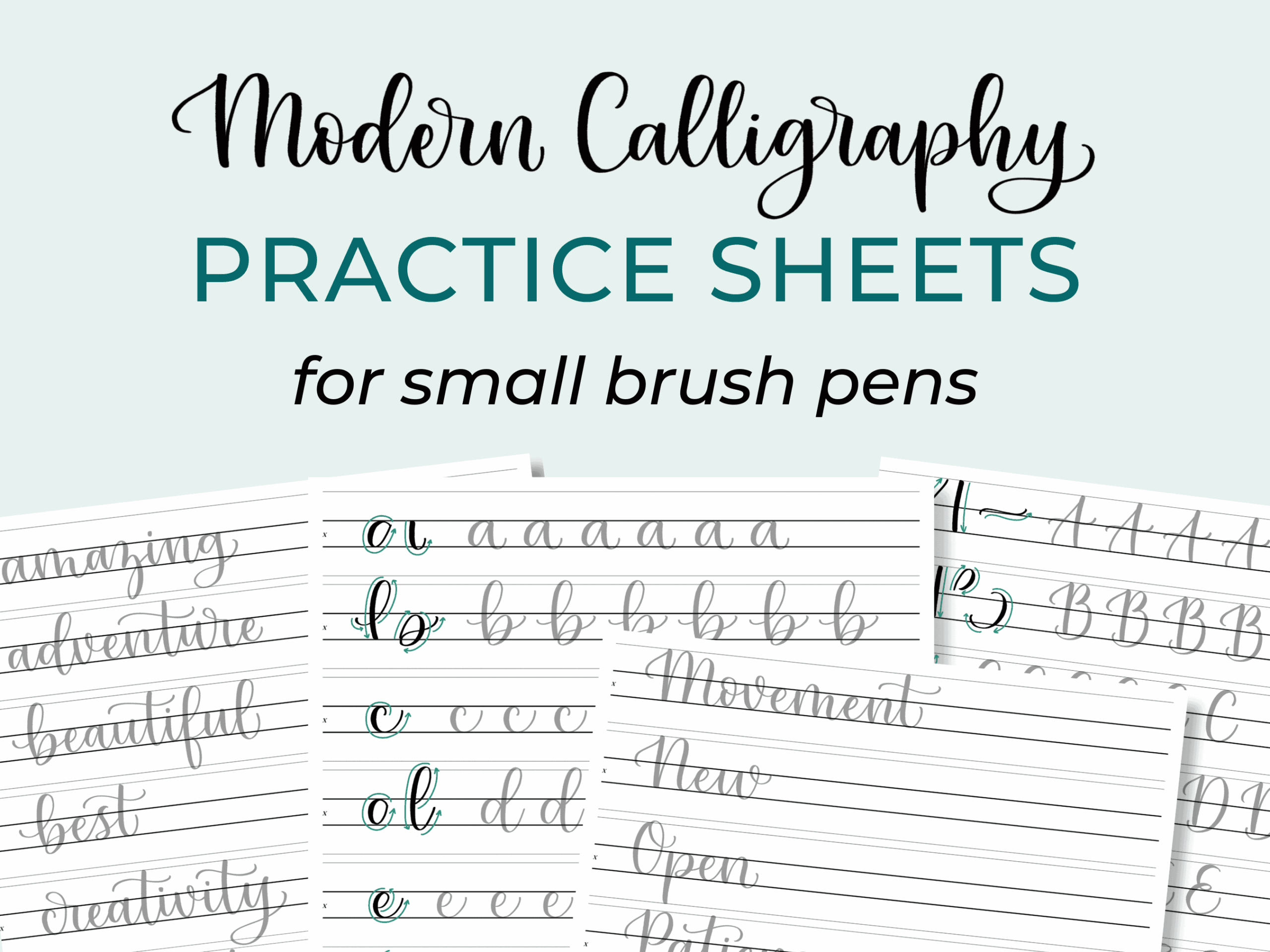 Modern Calligraphy Alphabet Practice Sheets Printable Worksheets For Small Brush Pens By Heidi Grace Modern Calligraphy Alphabet Practice Sheets Printable Worksheets For Small Brush Pens By Heidi Grace