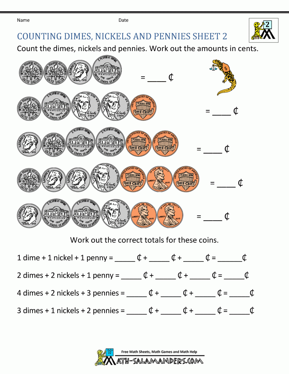 Money Worksheets For 2nd Grade Money Worksheets For 2nd Grade