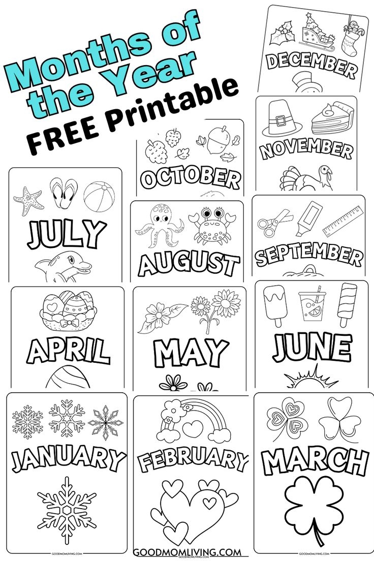 Months Of The Year Coloring Pages Months Of The Year Coloring Pages Free Printable