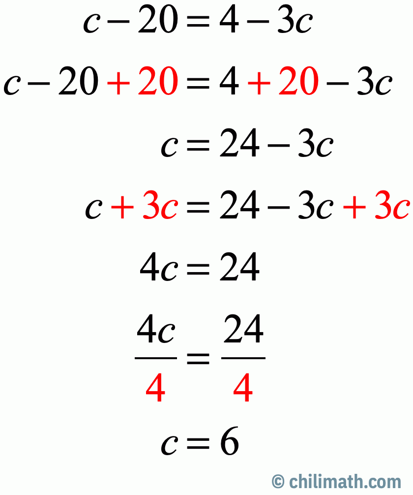 Easy Algebra Problems With Answers