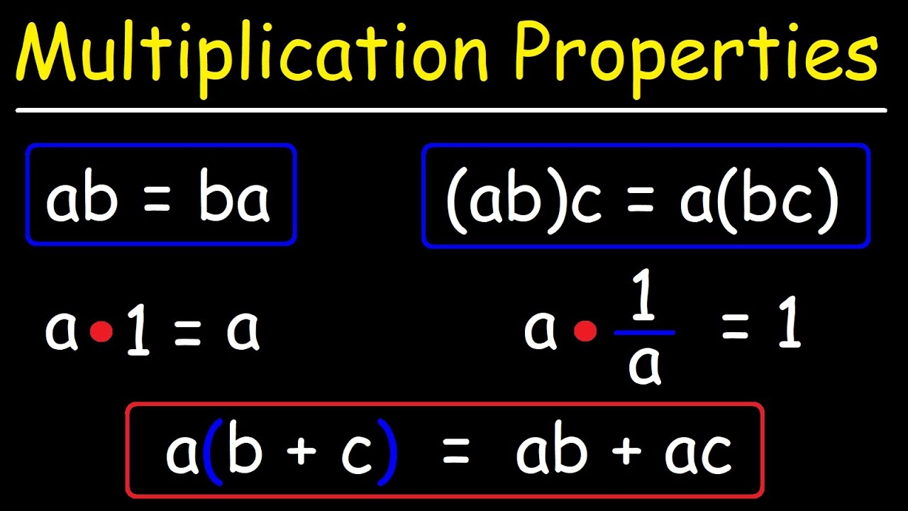 Multiplication Properties Commutative Associative Inverse Identity Distributive Algebra YouTube Multiplication Properties Commutative Associative Inverse Identity Distributive Algebra YouTube