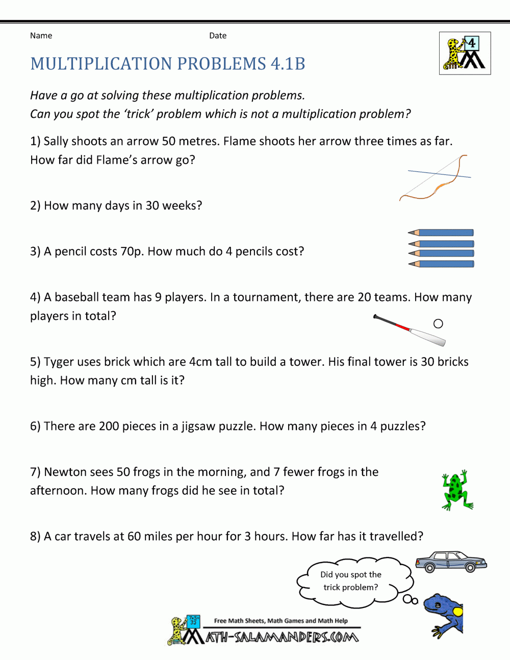 Math Word Problems 4th Grade