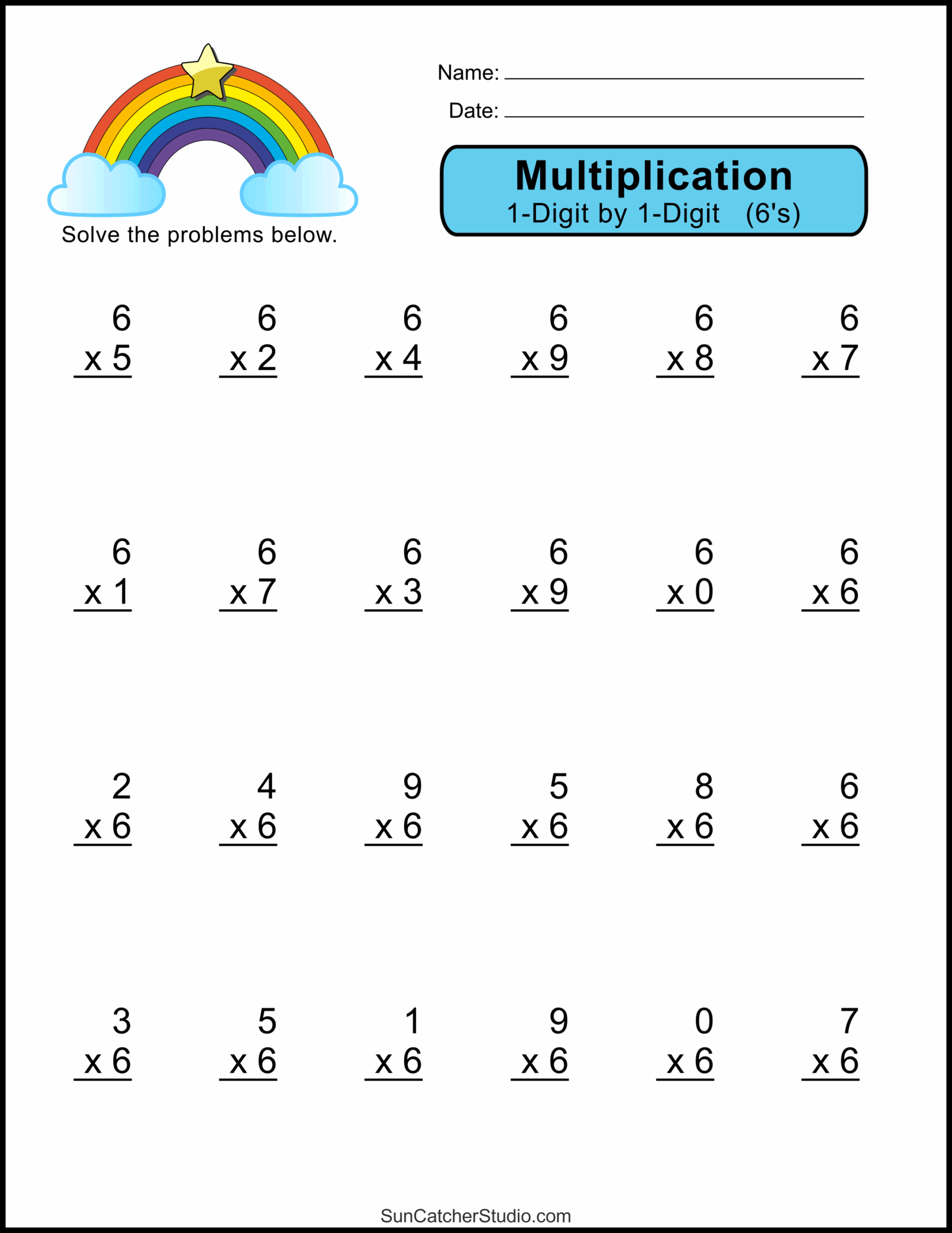 Free Printable Multiplication Worksheets Pdf