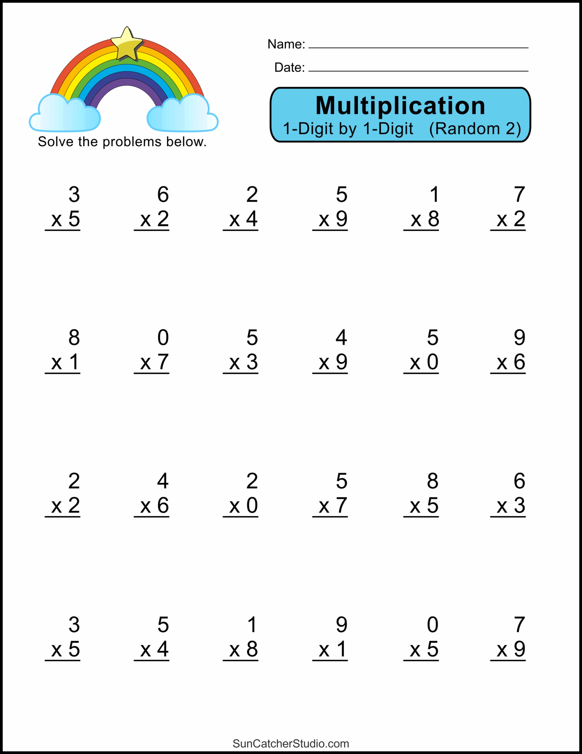 Multiplication Worksheets One Digit Math Drills Free Printables Monograms Design Tools Patterns DIY Projects Multiplication Worksheets One Digit Math Drills Free Printables Monograms Design Tools Patterns DIY Projects