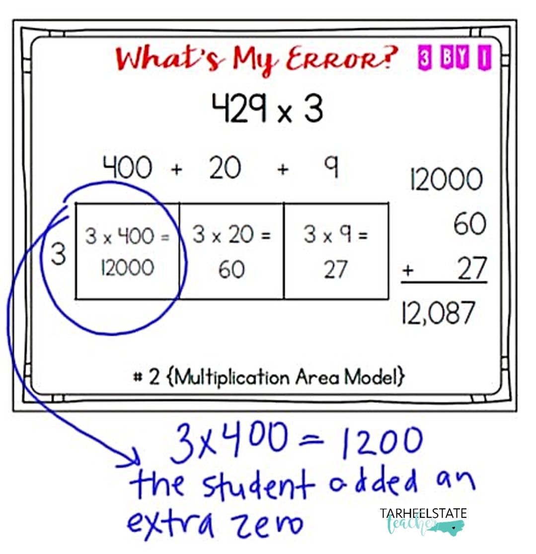 Multiplying With The Area Model Error Analysis Tarheelstate Teacher Multiplying With The Area Model Error Analysis Tarheelstate Teacher