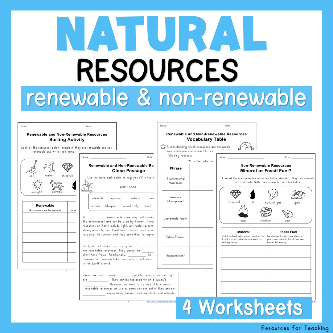 Natural Resources Renewable And Non Renewable Resources For Teaching Australia Natural Resources Renewable And Non Renewable Resources For Teaching Australia