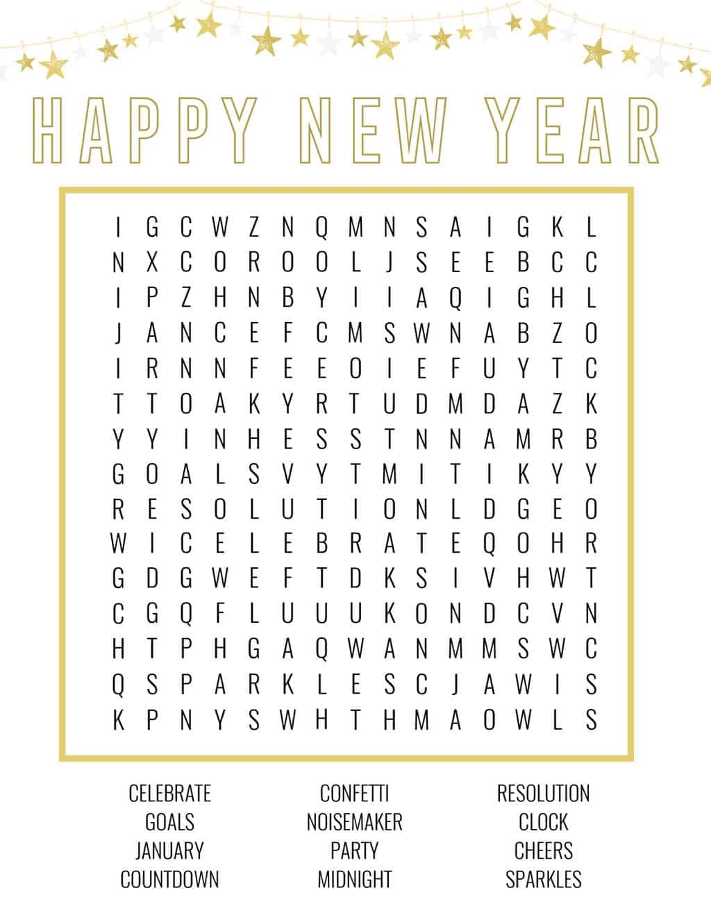 New Year s Eve Word Search Pretty Providence New Year s Eve Word Search Pretty Providence