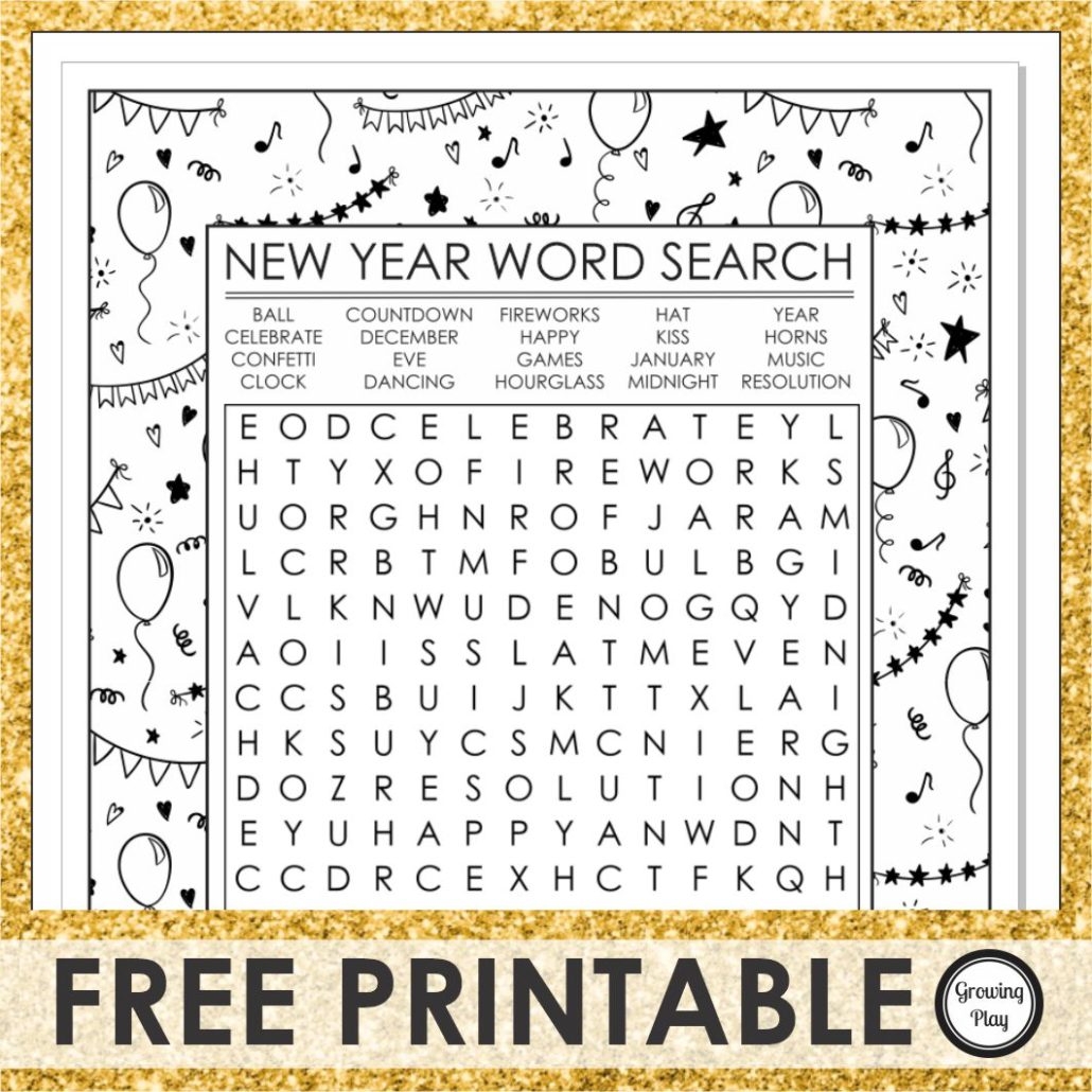 new years word search new years word search