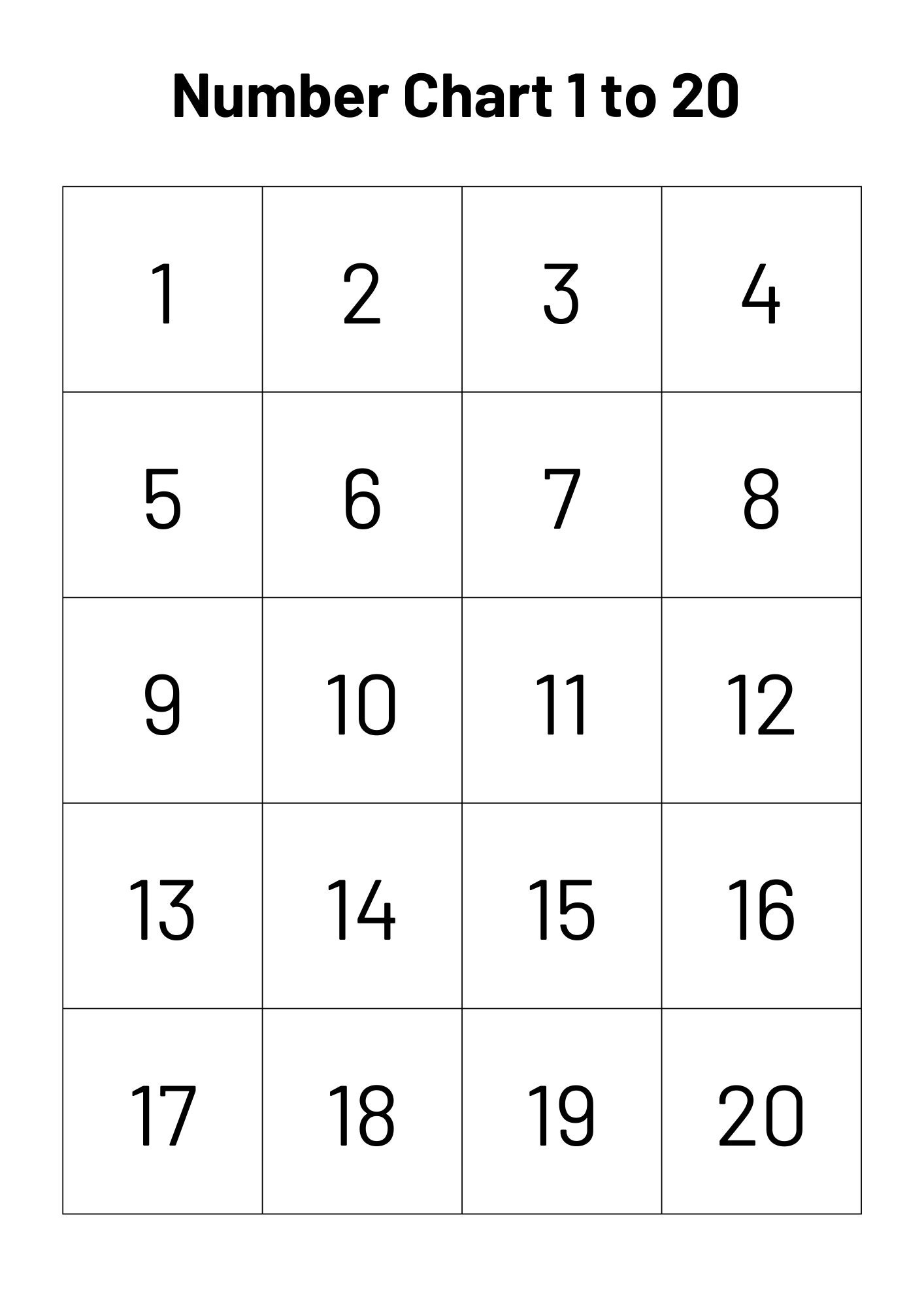 Number Chart 1 20 Teacher Classroom Homeschool Resource digital Download Etsy Number Chart 1 20 Teacher Classroom Homeschool Resource digital Download Etsy