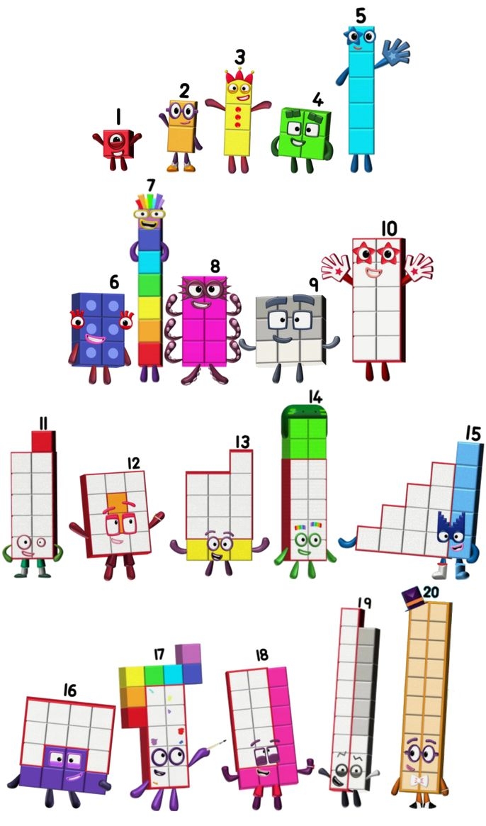 Numberblocks 1 To 20