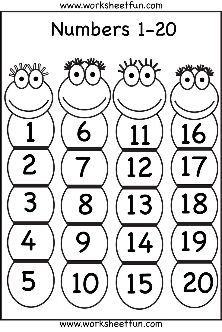 free printable number recognition worksheets