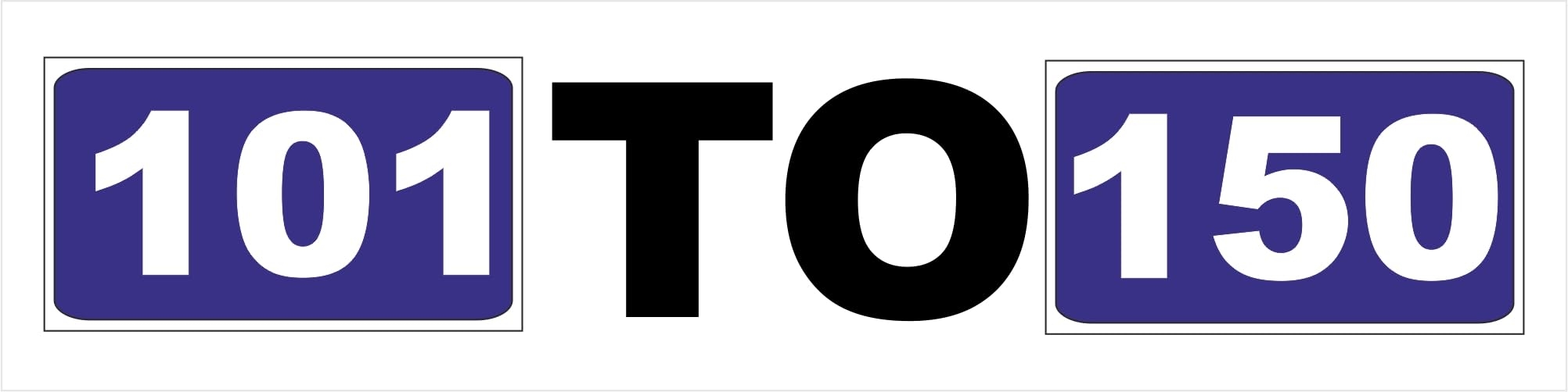 Numbers 101 To 150 Digits Room Number Sign Sticker For Lodge Rooms Hospital School Shop Wall Glass Window ACP Sheet Vinyl Blue White Decal 10 X 6 Cm Each Amazon in Office Products