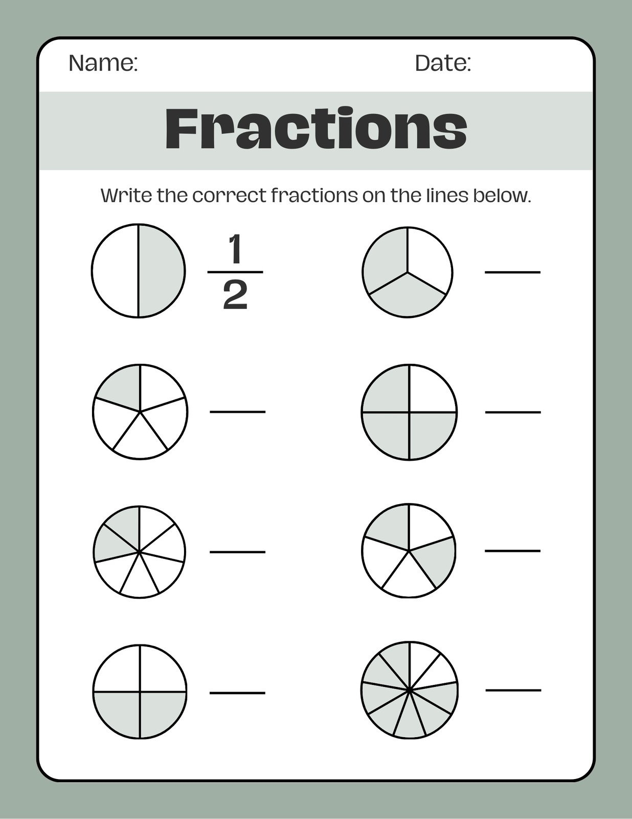 Page 2 Customize 151 Fraction Worksheets Templates Online Canva Page 2 Customize 151 Fraction Worksheets Templates Online Canva