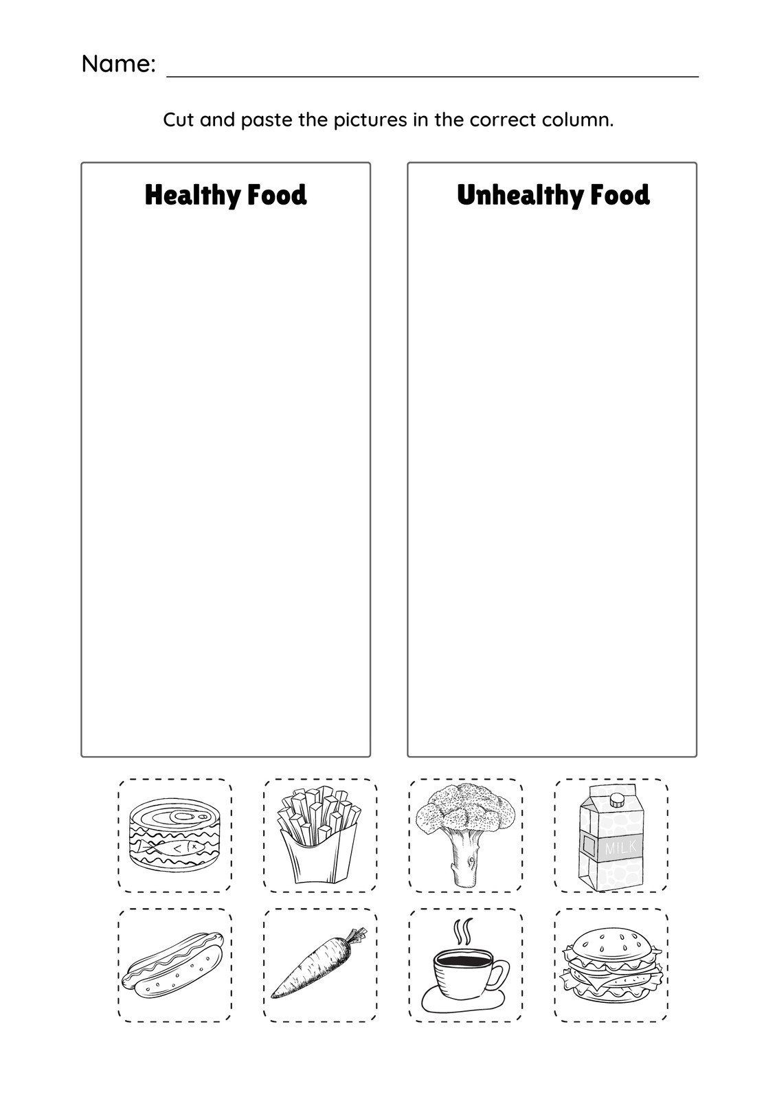Page 3 Free To Customize And Print Food Worksheet Templates Canva