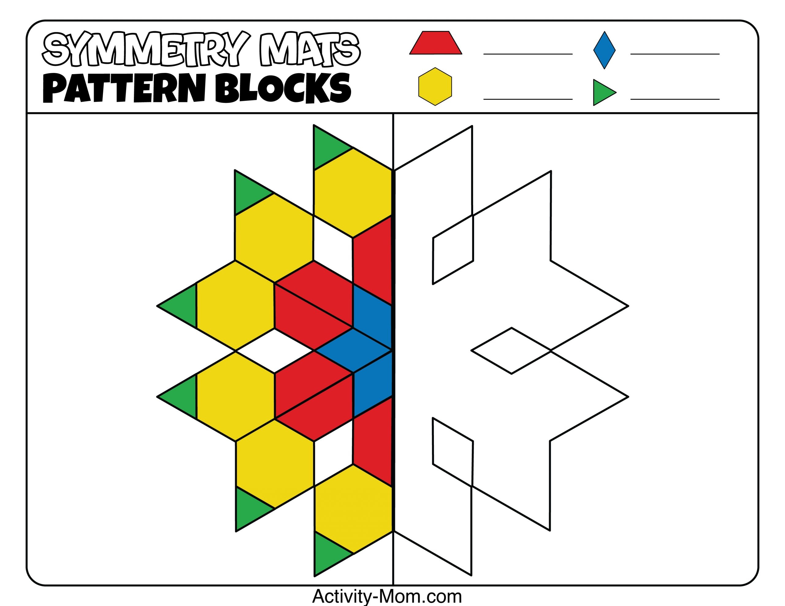 printable pattern block worksheets printable pattern block worksheets