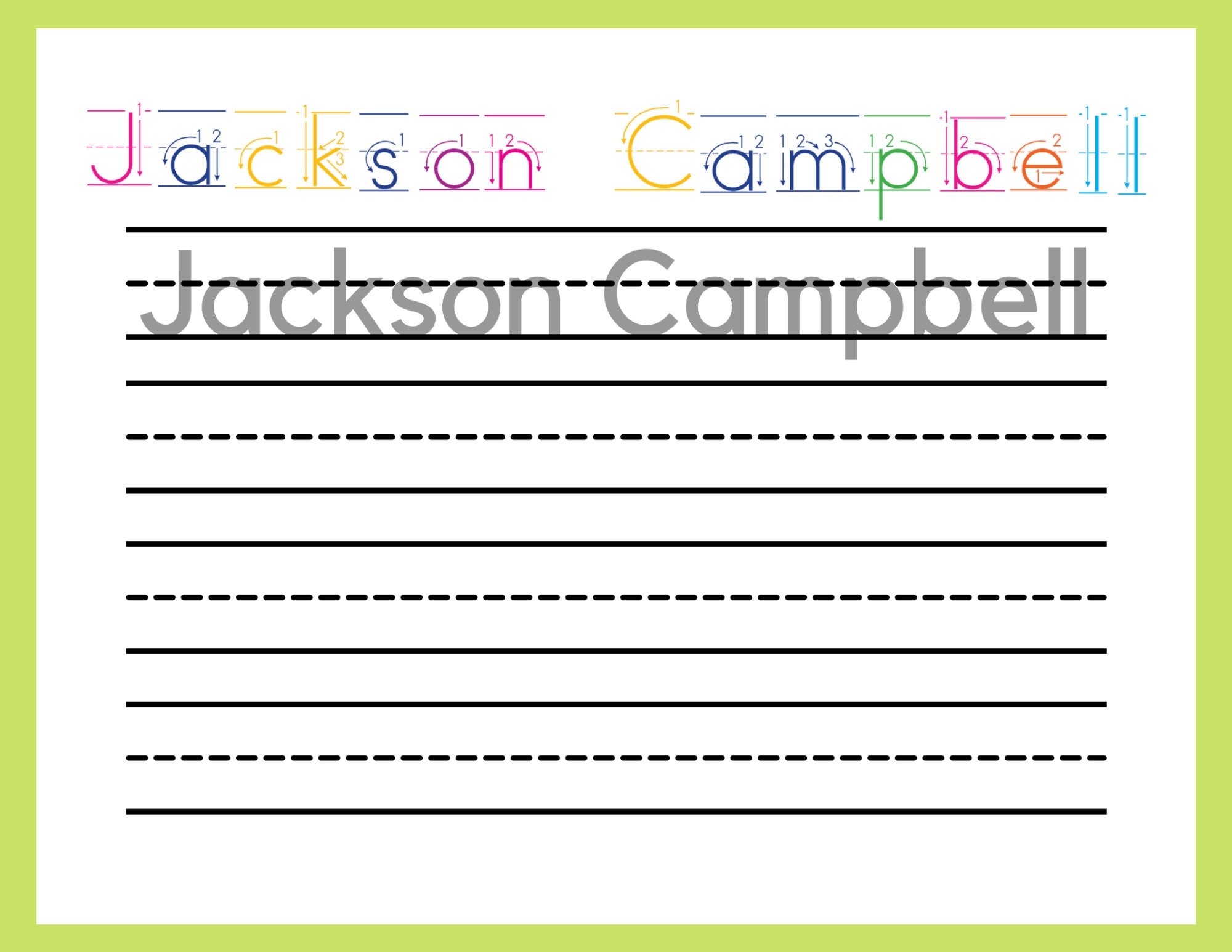 Personalized Dry Erase Guided Name Practice Sheet For Preschool And Kindergarten Learn To Write Name Etsy Personalized Dry Erase Guided Name Practice Sheet For Preschool And Kindergarten Learn To Write Name Etsy