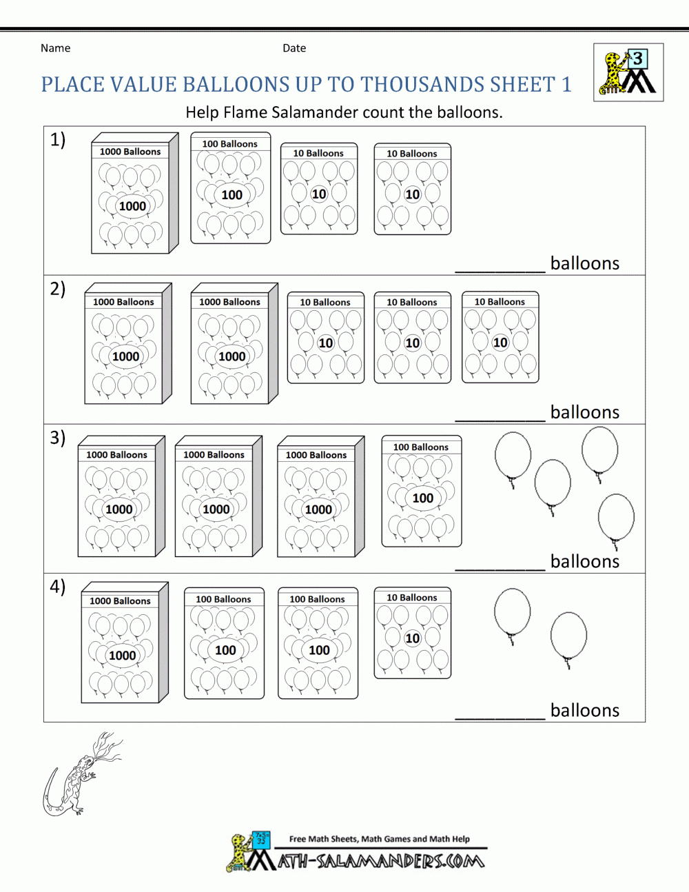 Place Value Worksheets 3rd Grade