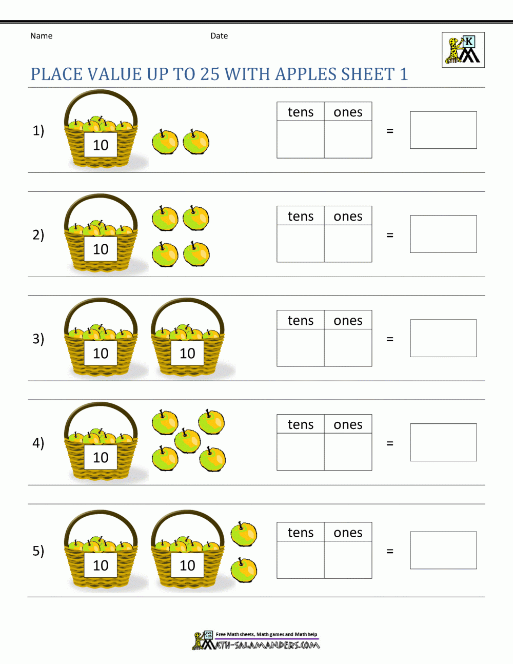 Place Value Worksheets For Kindergarten Place Value Worksheets For Kindergarten