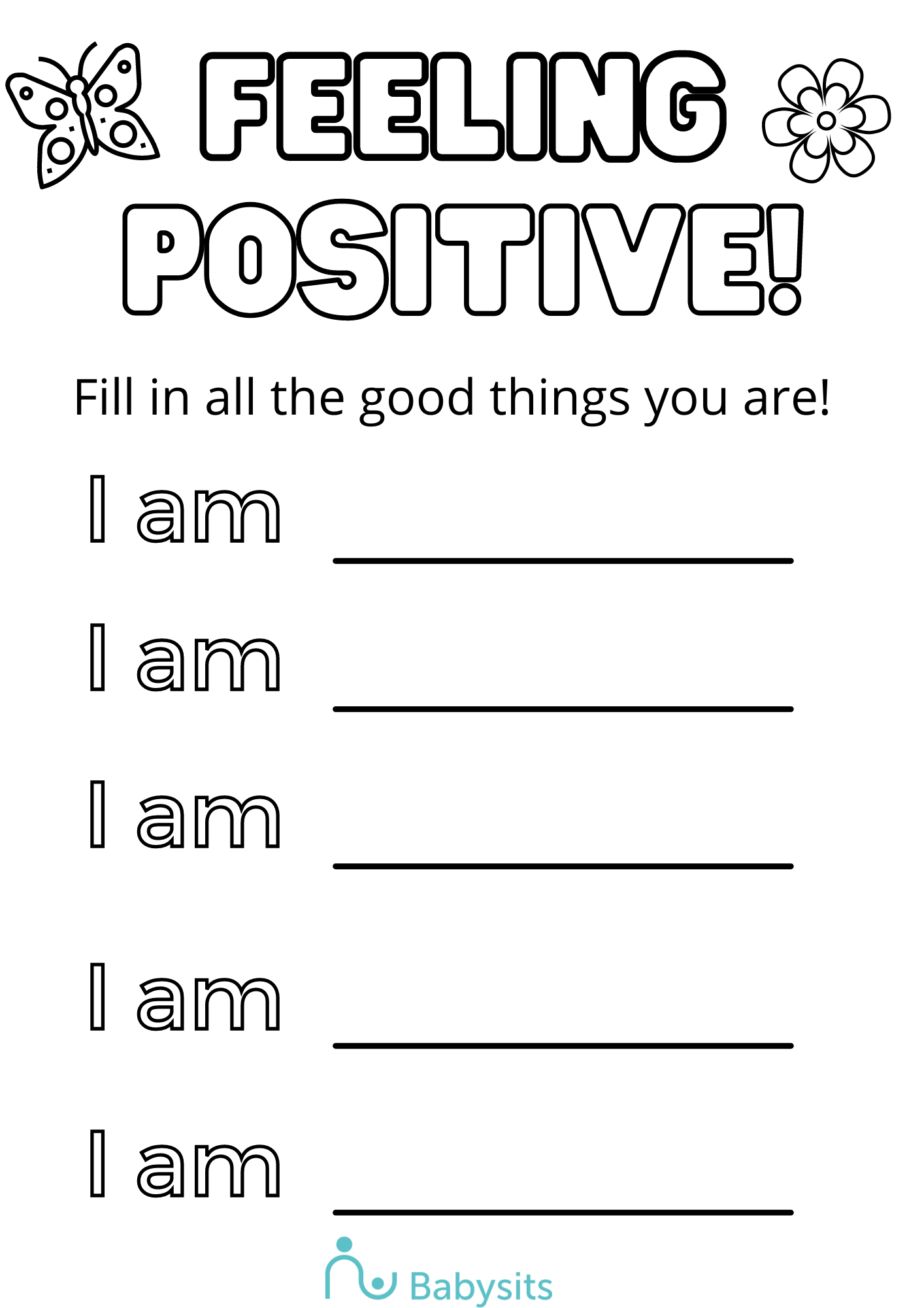 Positive Affirmations Worksheet Printable HappierTHERAPY Worksheets Library