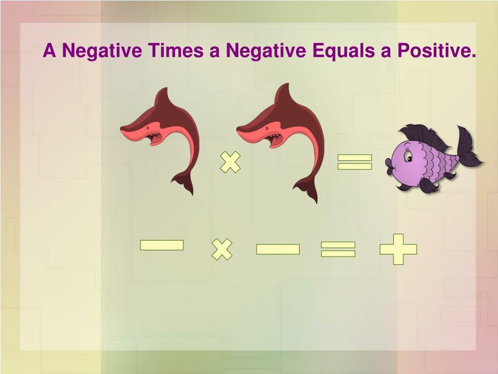 a positive times a negative equals