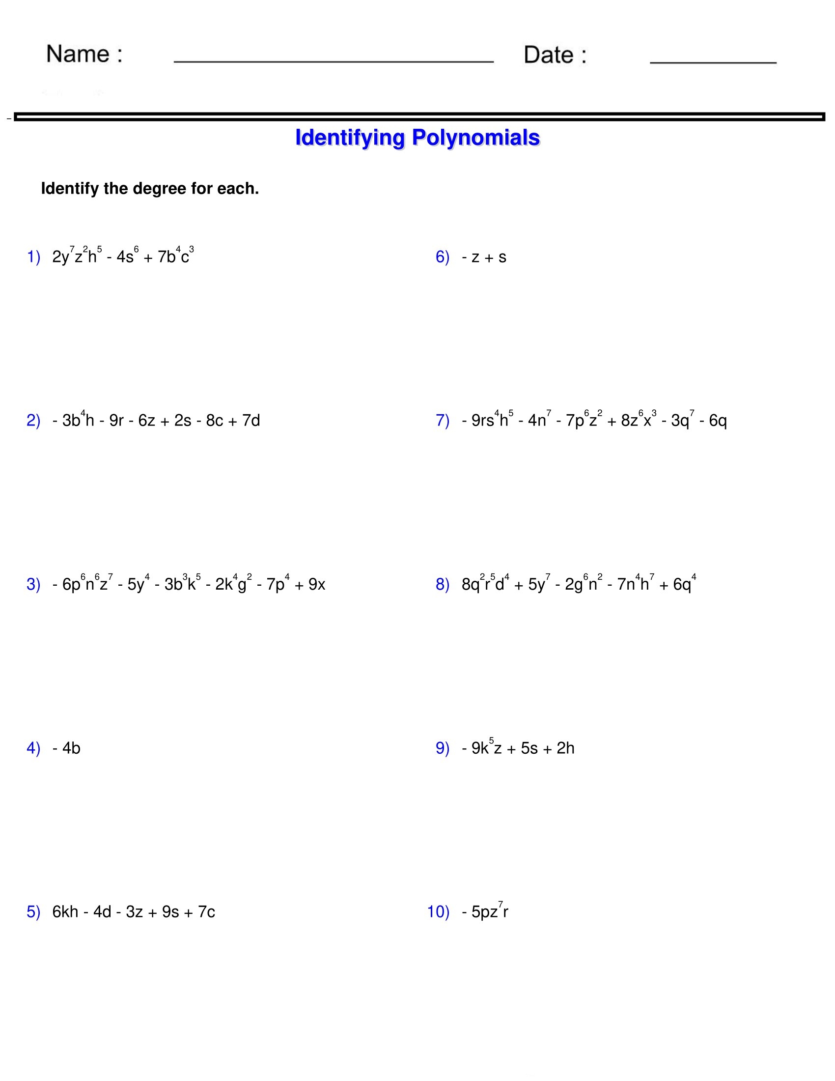 printable pre algebra worksheets