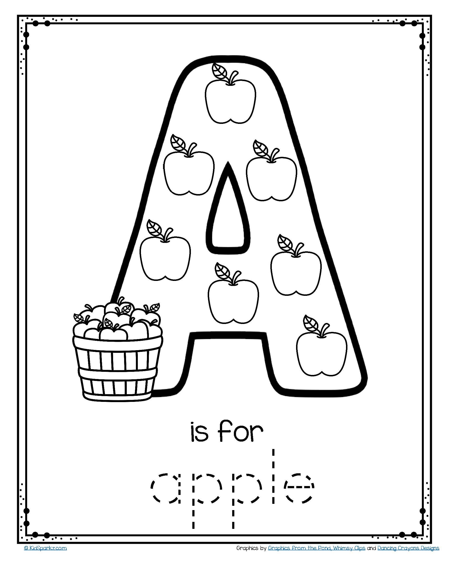 free printable preschool letter a worksheets