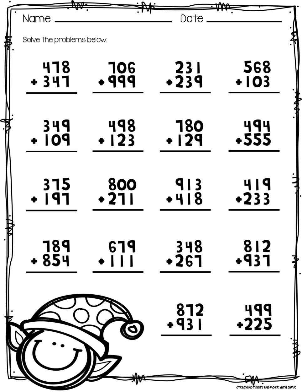 Printable 3rd Grade Math Worksheets