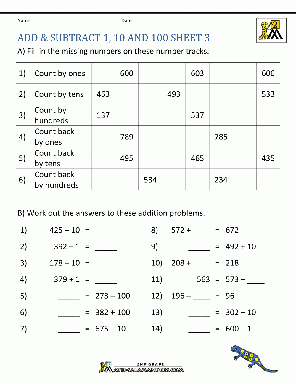 Printable Addition And Subtraction Worksheets Printable Addition And Subtraction Worksheets