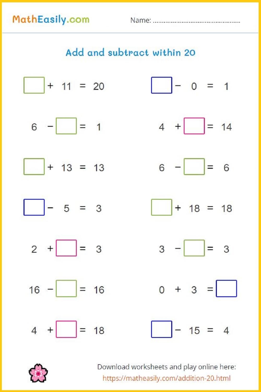 free adding and subtracting worksheets free adding and subtracting worksheets