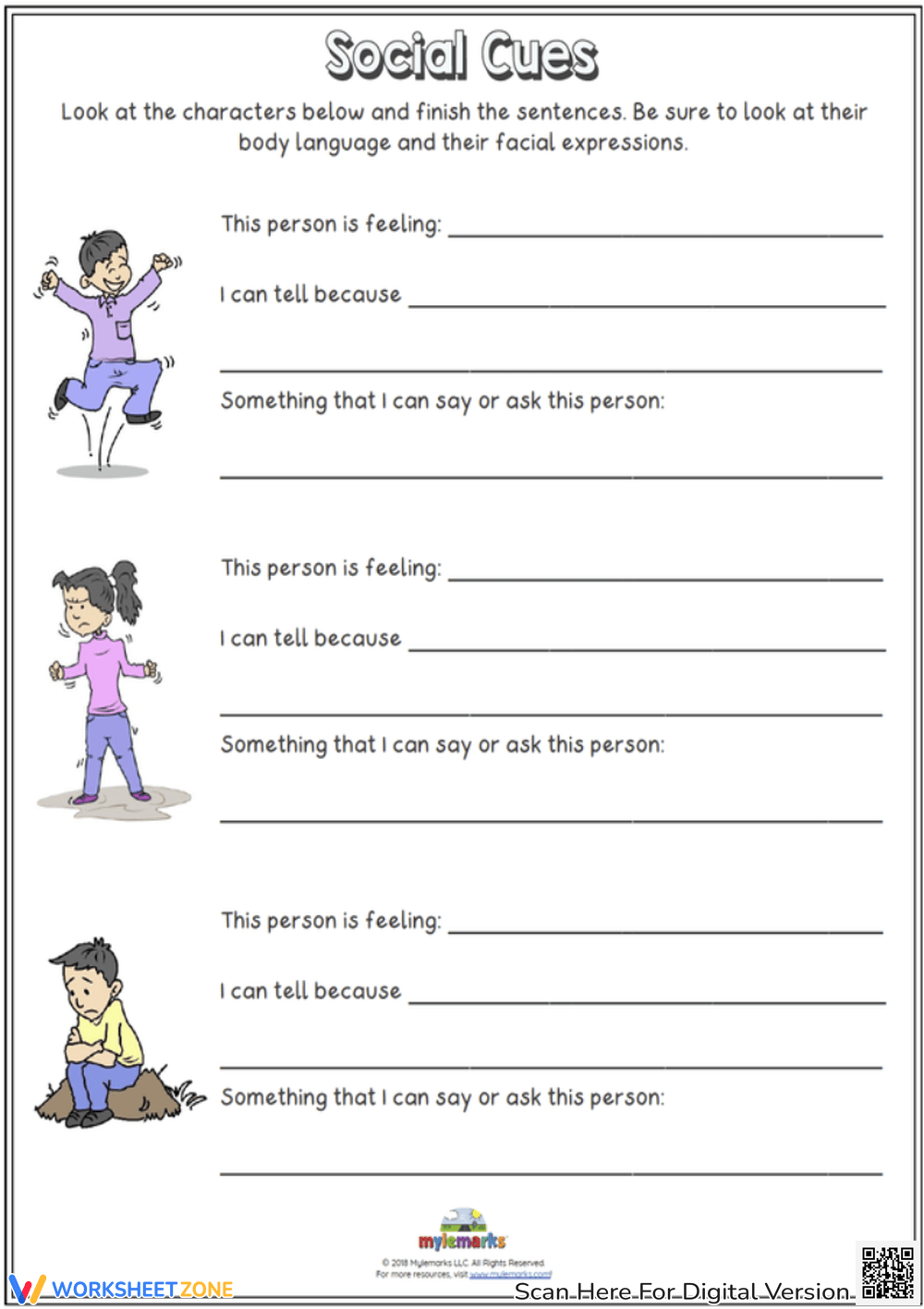 Printable Grade 2 Social Skills For Autism Worksheets