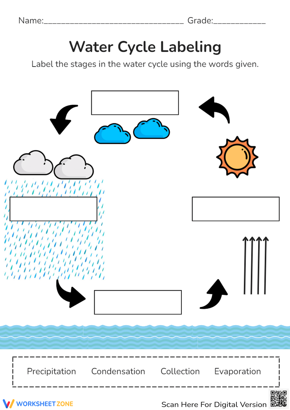 Printable Grade 4 Water Cycle Worksheets Download