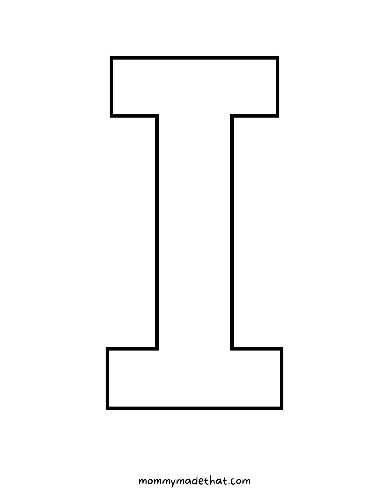 Printable Letter I Template