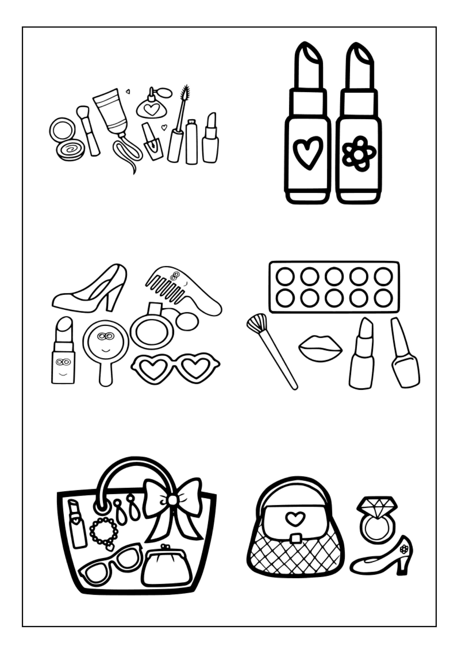 makeup coloring pages printable