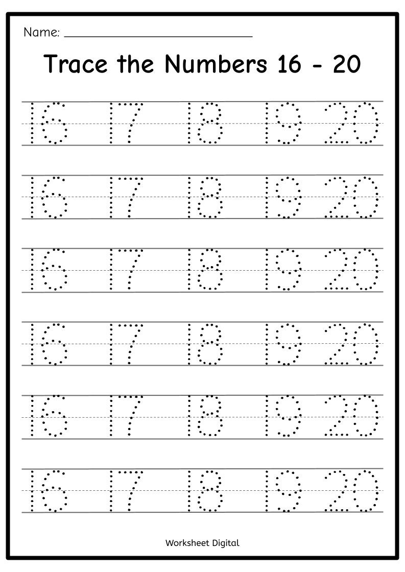 Printable Number Writing Worksheets
